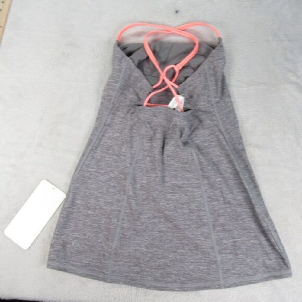 Lululemon Shirt Womens 6 Heathered Gray Dancing Warrior Strappy Tank Yoga‎ NWT - Picture 2 of 9